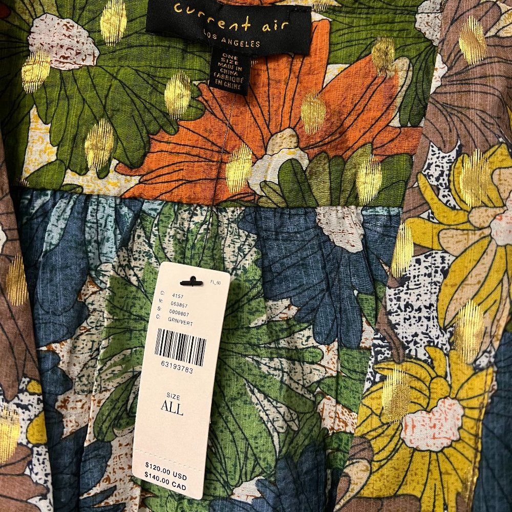 Anthropologie Floral Shine Duster Kimono Size-All NWT - Picture 8 of 9